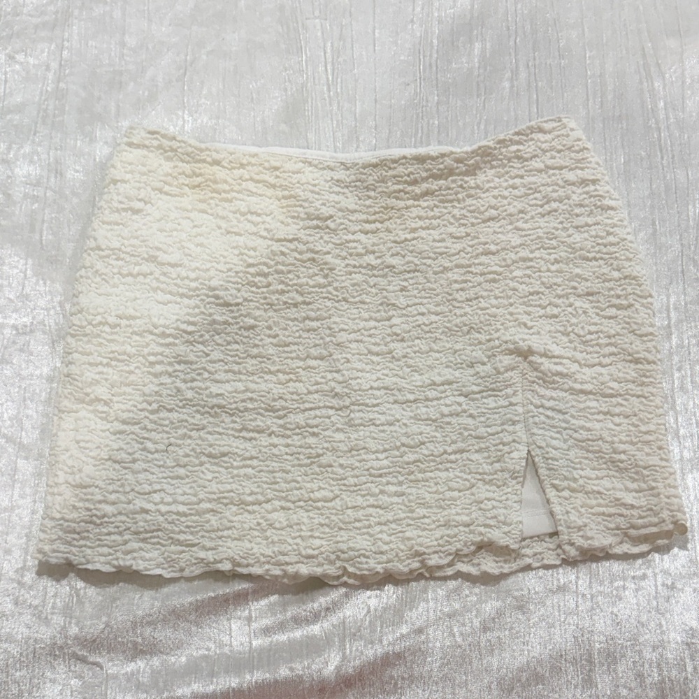 American Threads Cream Textured Skirt - Picture 2 of 8